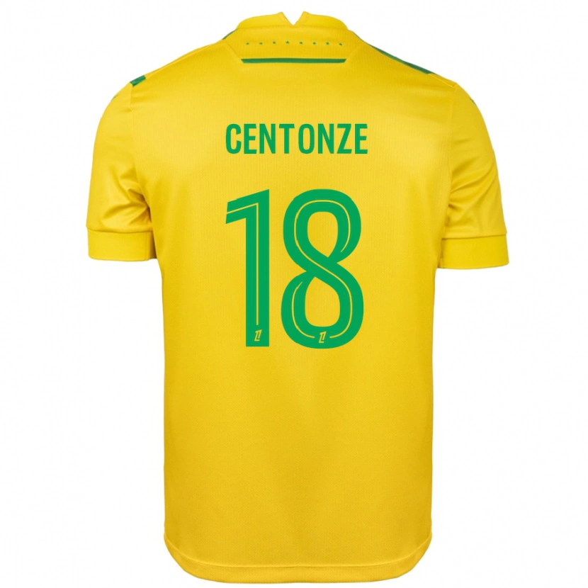 Danxen Mujer Camiseta Fabien Centonze #18 Amarillo Verde 1ª Equipación 2024/25 La Camisa México