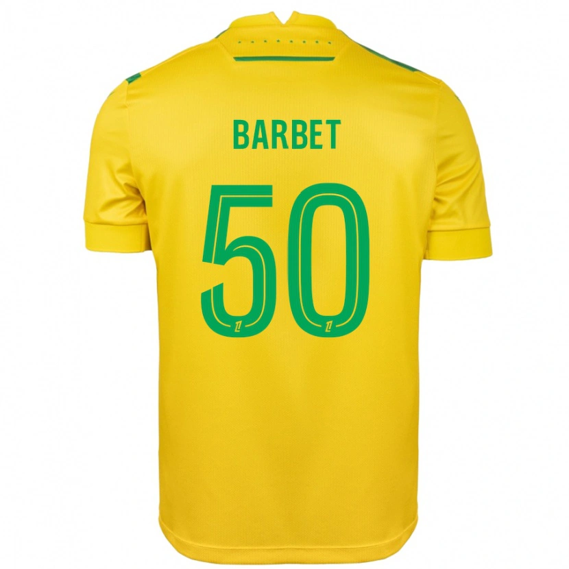 Danxen Mujer Camiseta Hugo Barbet #50 Amarillo Verde 1ª Equipación 2024/25 La Camisa México