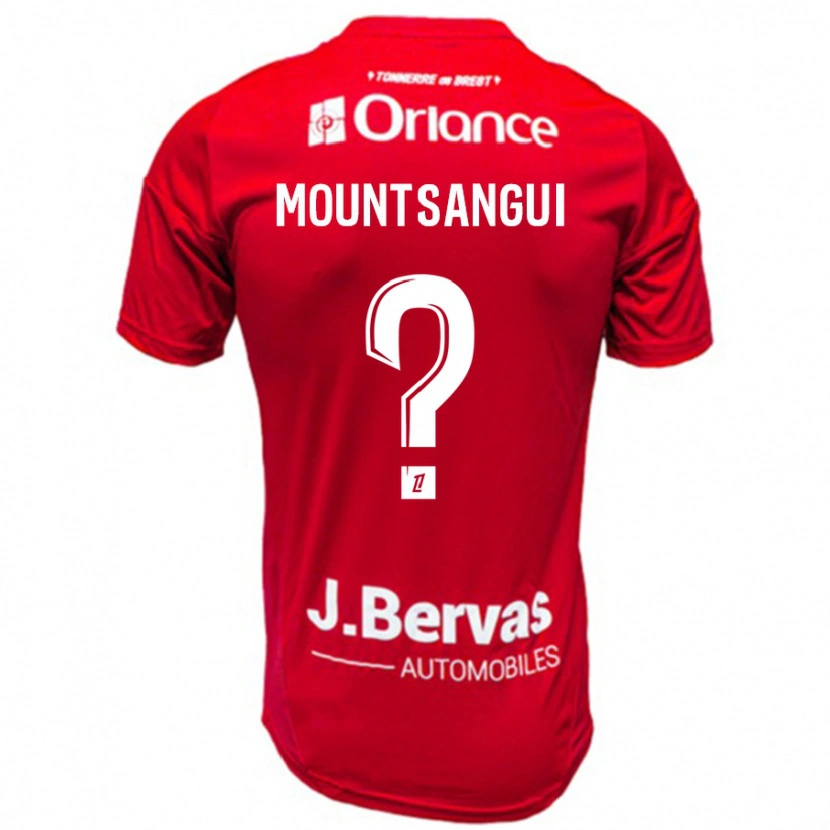 Danxen Mujer Camiseta Warren Mountsangui #0 Rojo Blanco 1ª Equipación 2024/25 La Camisa México
