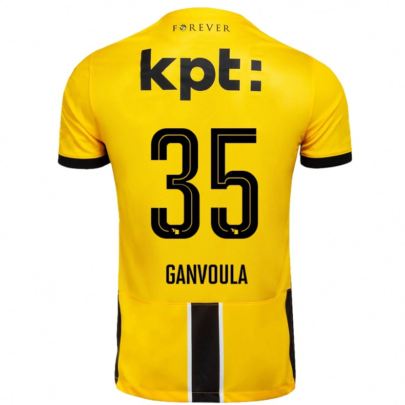 Danxen Mujer Camiseta Silvere Ganvoula #35 Amarillo Negro 1ª Equipación 2024/25 La Camisa México