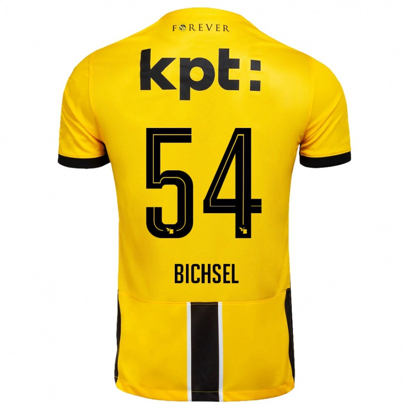Danxen Mujer Camiseta Joel Bichsel #54 Amarillo Negro 1ª Equipación 2024/25 La Camisa México