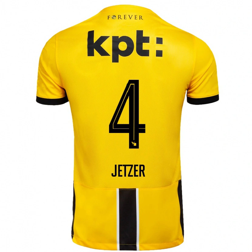 Danxen Mujer Camiseta Lorin Jetzer #4 Amarillo Negro 1ª Equipación 2024/25 La Camisa México