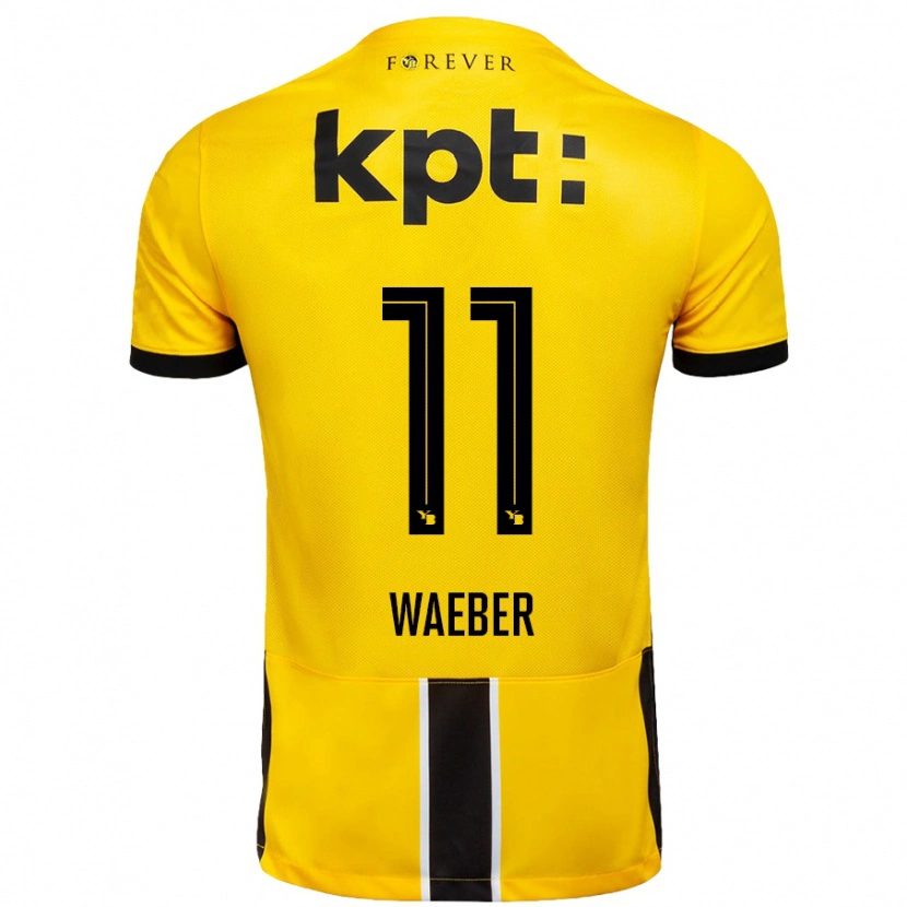Danxen Mujer Camiseta Stéphanie Waeber #11 Amarillo Negro 1ª Equipación 2024/25 La Camisa México