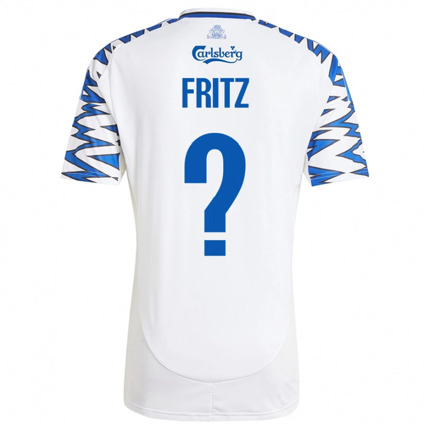 Danxen Mujer Camiseta Gustav Fritz #0 Blanco Azul Cielo 1ª Equipación 2024/25 La Camisa México
