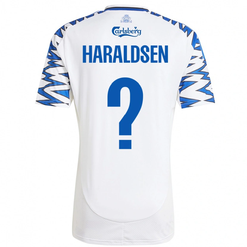 Danxen Mujer Camiseta Henrik Haraldsen #0 Blanco Azul Cielo 1ª Equipación 2024/25 La Camisa México