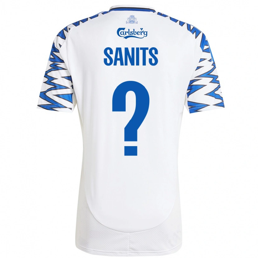 Danxen Mujer Camiseta Dimitri Sanits #0 Blanco Azul Cielo 1ª Equipación 2024/25 La Camisa México
