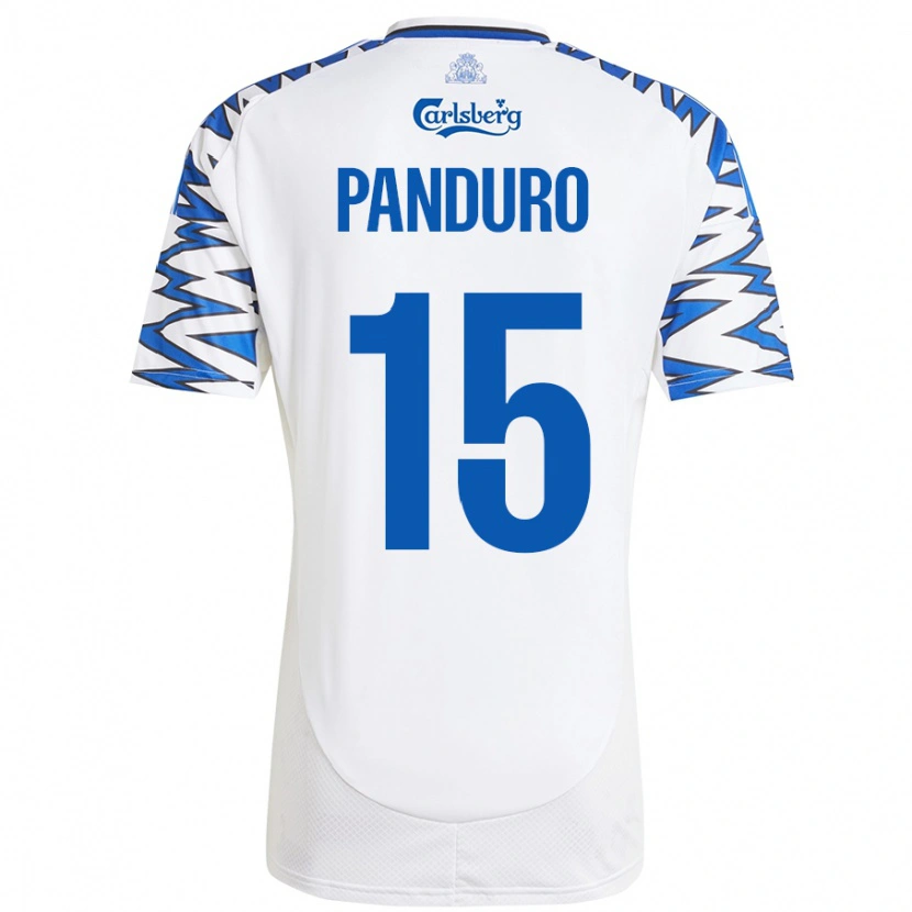 Danxen Mujer Camiseta Tristan Panduro #15 Blanco Azul Cielo 1ª Equipación 2024/25 La Camisa México