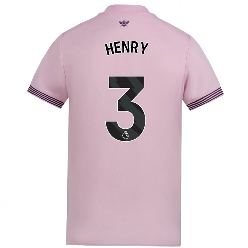 Danxen Mujer Camiseta Rico Henry #3 Rosa 2ª Equipación 2024/25 La Camisa México