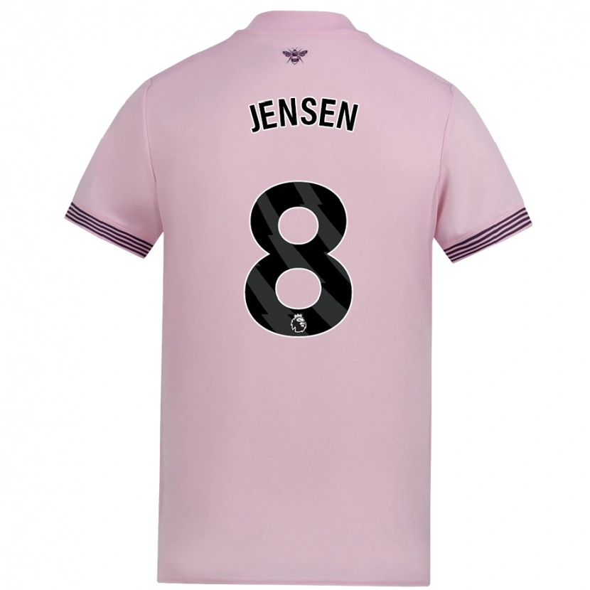 Danxen Mujer Camiseta Mathias Jensen #8 Rosa 2ª Equipación 2024/25 La Camisa México