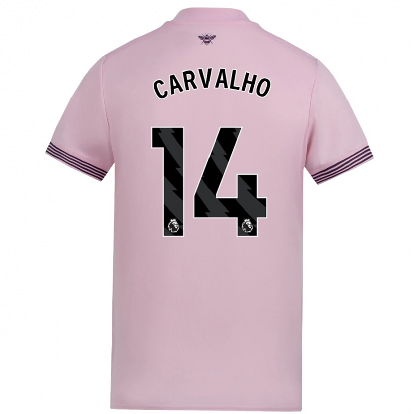 Danxen Mujer Camiseta Fábio Carvalho #14 Rosa 2ª Equipación 2024/25 La Camisa México