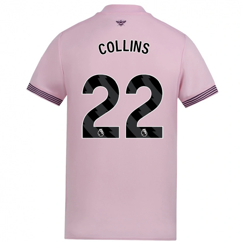 Danxen Mujer Camiseta Nathan Collins #22 Rosa 2ª Equipación 2024/25 La Camisa México