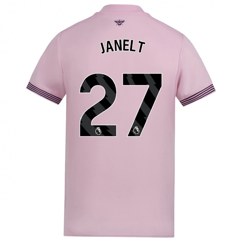 Danxen Mujer Camiseta Vitaly Janelt #27 Rosa 2ª Equipación 2024/25 La Camisa México