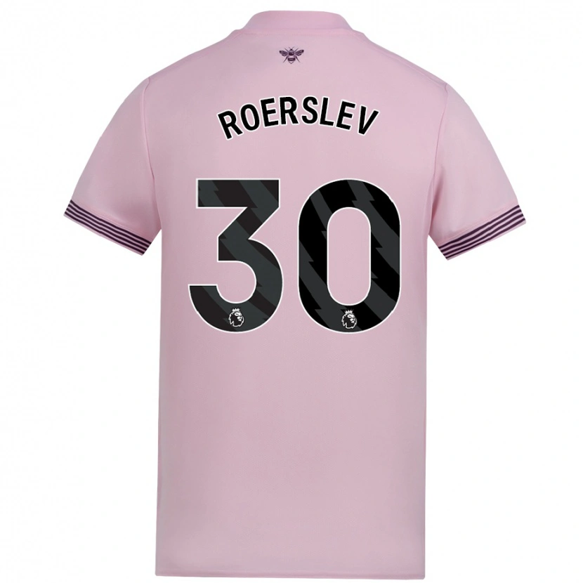 Danxen Mujer Camiseta Mads Roerslev #30 Rosa 2ª Equipación 2024/25 La Camisa México