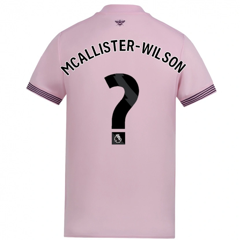 Danxen Mujer Camiseta Zack Mcallister-Wilson #0 Rosa 2ª Equipación 2024/25 La Camisa México