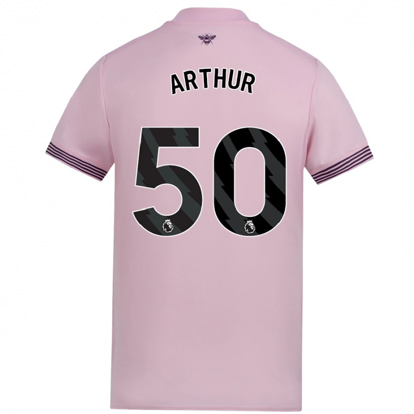 Danxen Mujer Camiseta Benjamin Arthur #50 Rosa 2ª Equipación 2024/25 La Camisa México
