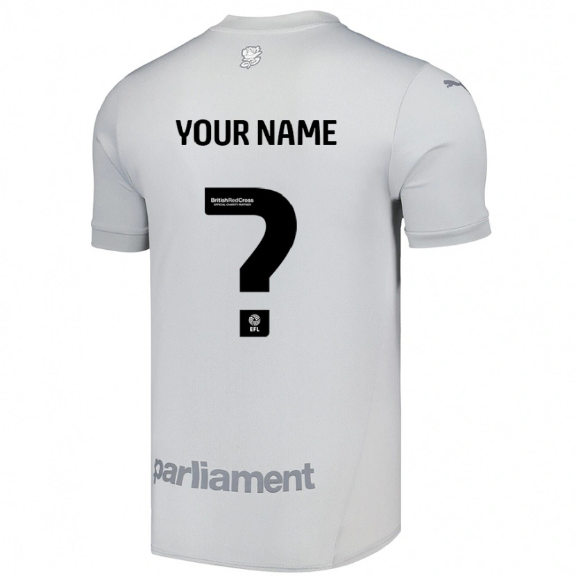 Danxen Mujer Camiseta Su Nombre #0 Gris Plata 2ª Equipación 2024/25 La Camisa México