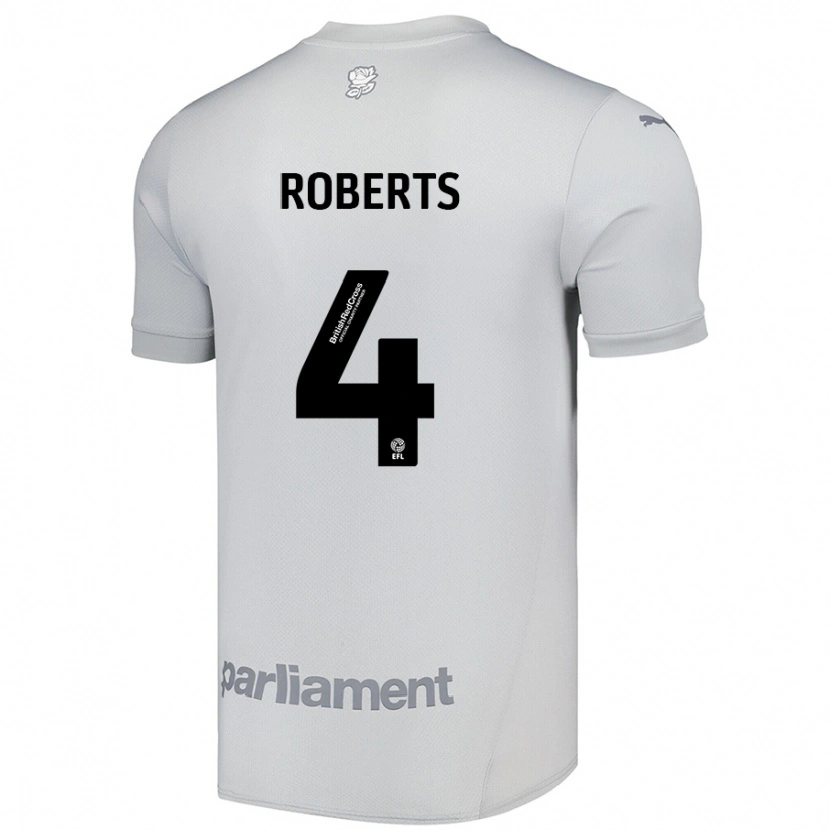 Danxen Mujer Camiseta Marc Roberts #4 Gris Plata 2ª Equipación 2024/25 La Camisa México