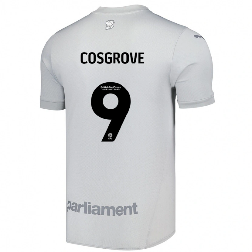 Danxen Mujer Camiseta Sam Cosgrove #9 Gris Plata 2ª Equipación 2024/25 La Camisa México