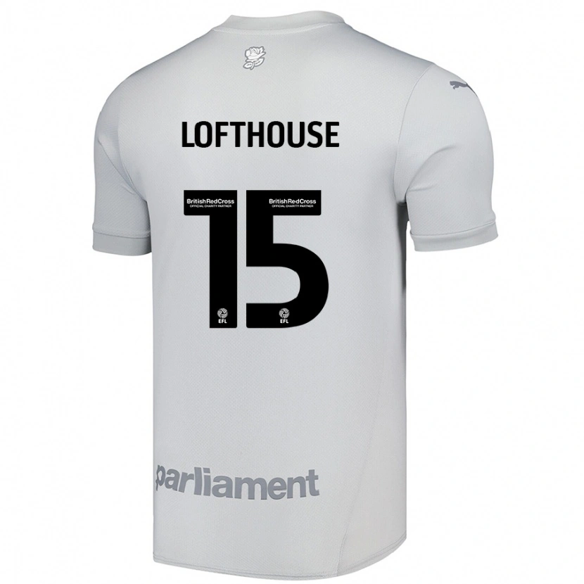 Danxen Mujer Camiseta Kyran Lofthouse #15 Gris Plata 2ª Equipación 2024/25 La Camisa México