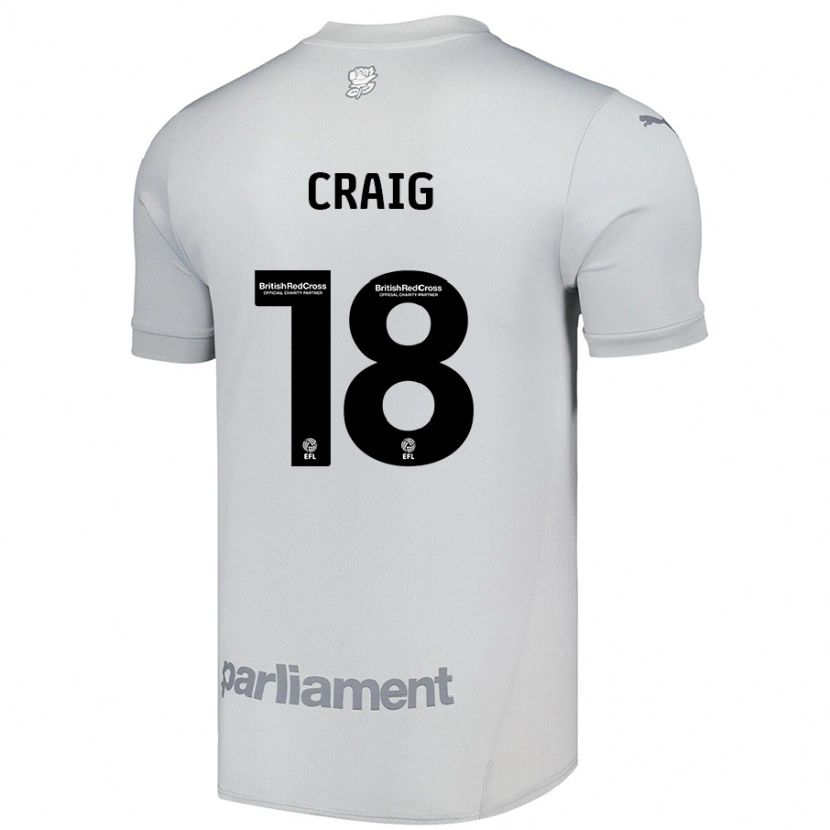 Danxen Mujer Camiseta Matthew Craig #18 Gris Plata 2ª Equipación 2024/25 La Camisa México