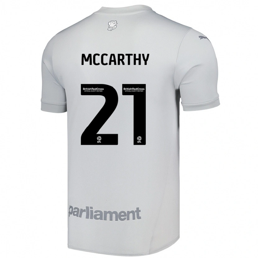 Danxen Mujer Camiseta Conor Mccarthy #21 Gris Plata 2ª Equipación 2024/25 La Camisa México
