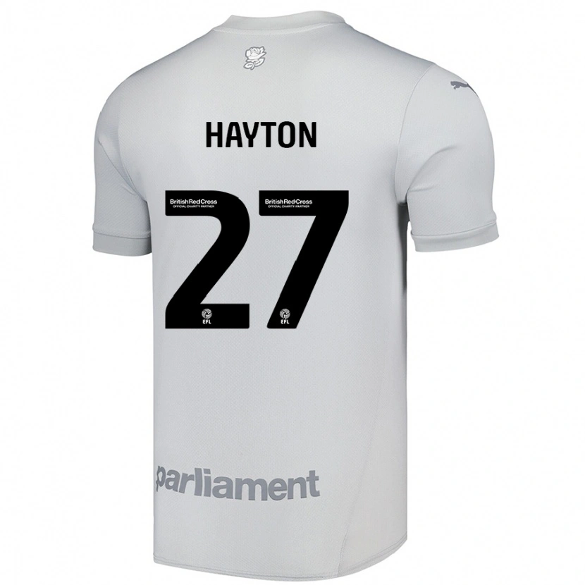 Danxen Mujer Camiseta Adam Hayton #27 Gris Plata 2ª Equipación 2024/25 La Camisa México