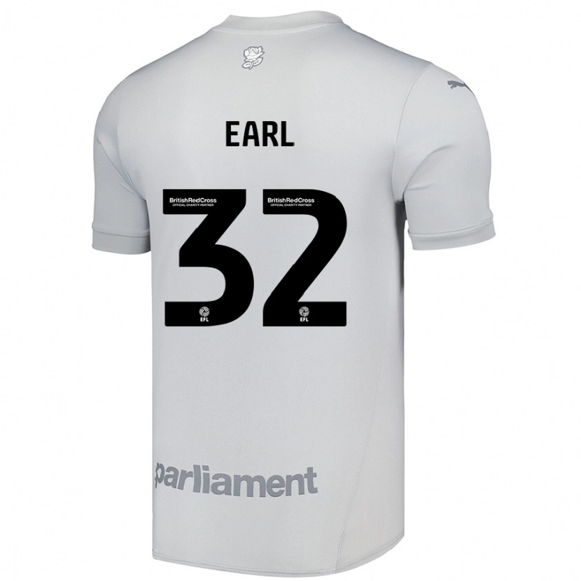 Danxen Mujer Camiseta Josh Earl #32 Gris Plata 2ª Equipación 2024/25 La Camisa México