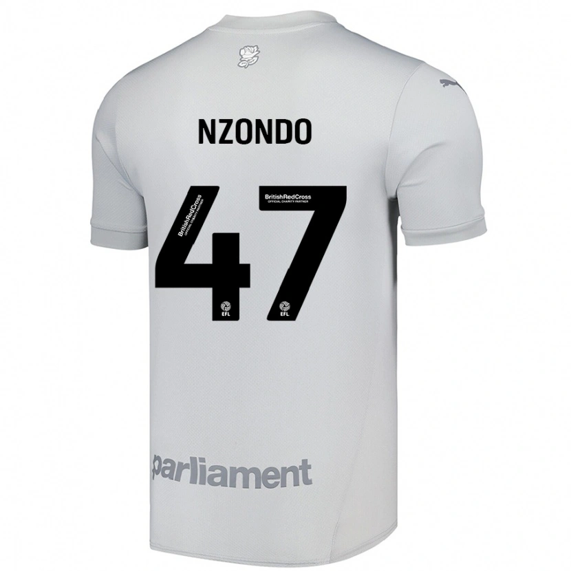 Danxen Mujer Camiseta Emmaisa Nzondo #47 Gris Plata 2ª Equipación 2024/25 La Camisa México
