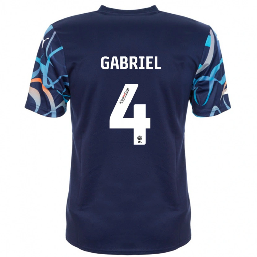 Danxen Mujer Camiseta Jordan Lawrence-Gabriel #4 Azul Marino 2ª Equipación 2024/25 La Camisa México