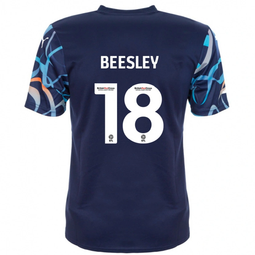 Danxen Mujer Camiseta Jake Beesley #18 Azul Marino 2ª Equipación 2024/25 La Camisa México