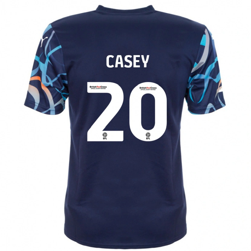 Danxen Mujer Camiseta Oliver Casey #20 Azul Marino 2ª Equipación 2024/25 La Camisa México