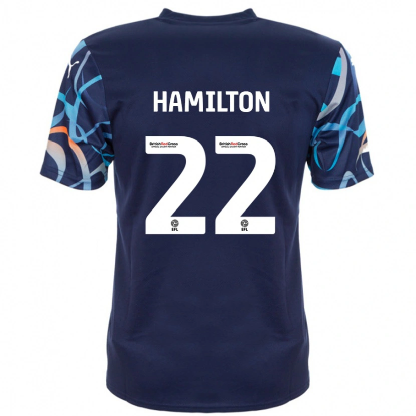 Danxen Mujer Camiseta Cj Hamilton #22 Azul Marino 2ª Equipación 2024/25 La Camisa México