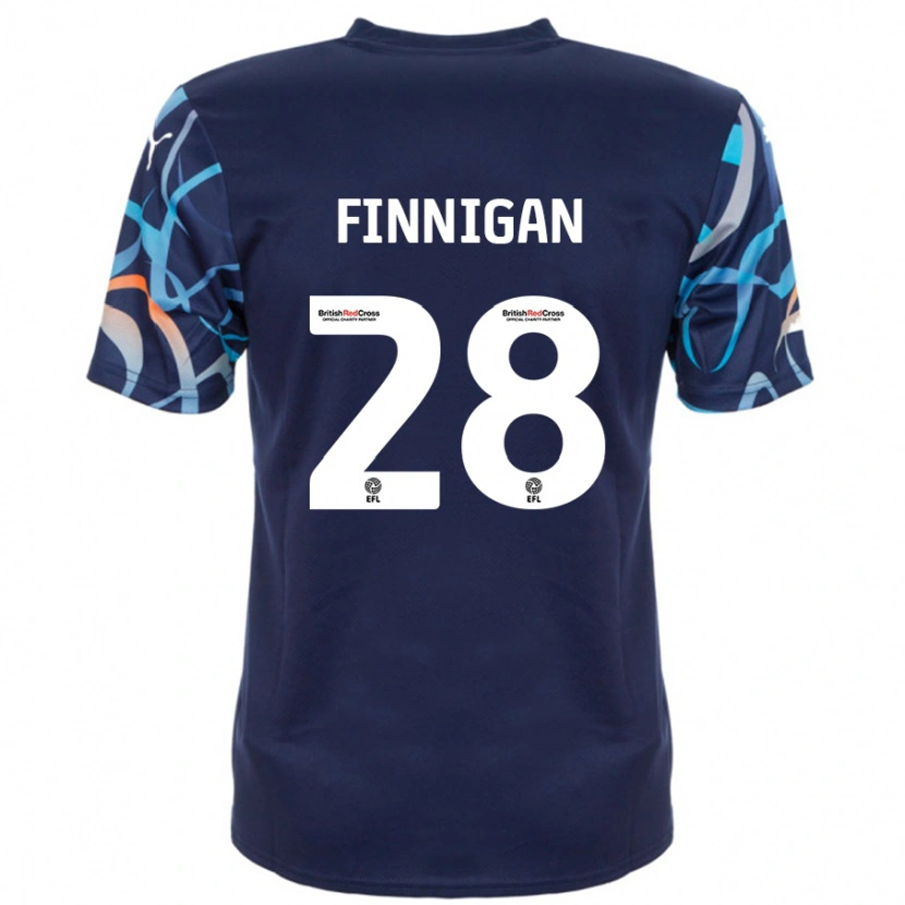Danxen Mujer Camiseta Ryan Finnigan #28 Azul Marino 2ª Equipación 2024/25 La Camisa México