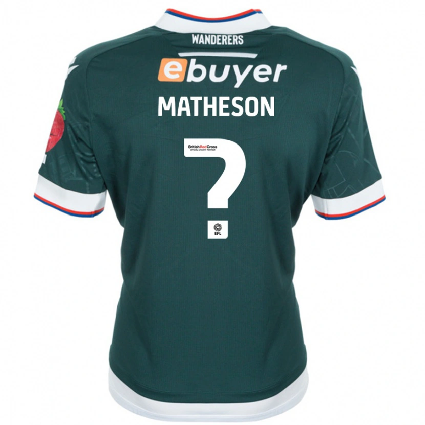 Danxen Mujer Camiseta Luke Matheson #0 Verde Oscuro 2ª Equipación 2024/25 La Camisa México