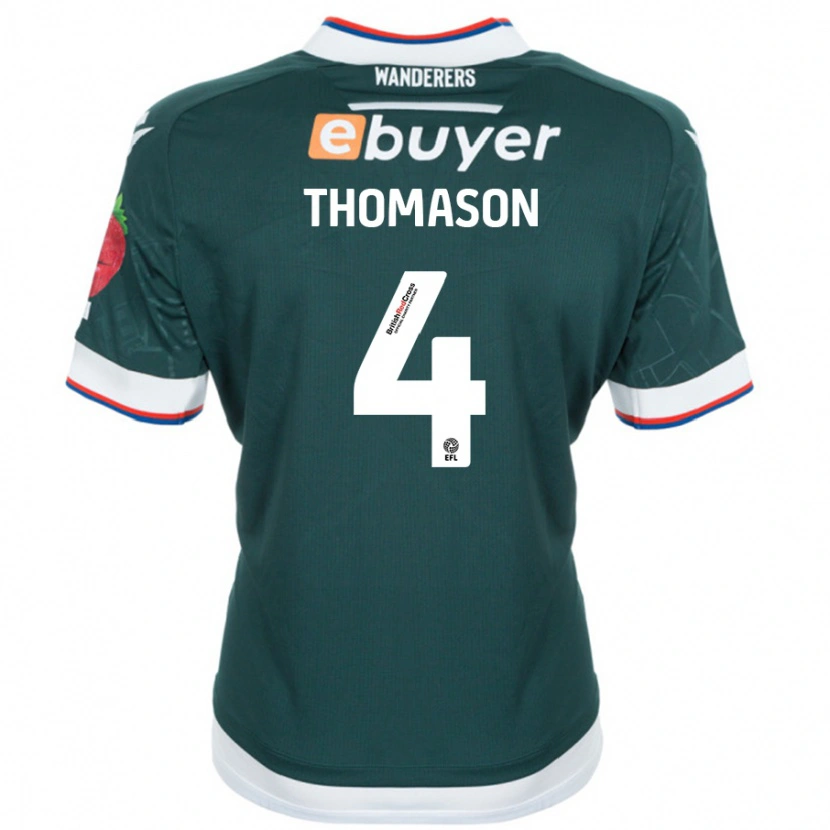 Danxen Mujer Camiseta George Thomason #4 Verde Oscuro 2ª Equipación 2024/25 La Camisa México