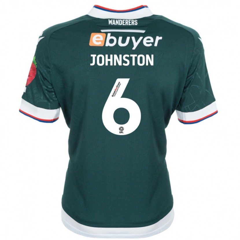 Danxen Mujer Camiseta George Johnston #6 Verde Oscuro 2ª Equipación 2024/25 La Camisa México