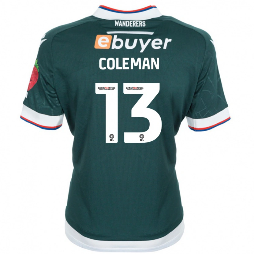Danxen Mujer Camiseta Joel Coleman #13 Verde Oscuro 2ª Equipación 2024/25 La Camisa México