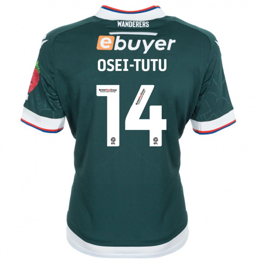 Danxen Mujer Camiseta Jordi Osei-Tutu #14 Verde Oscuro 2ª Equipación 2024/25 La Camisa México
