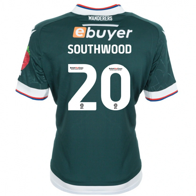 Danxen Mujer Camiseta Luke Southwood #20 Verde Oscuro 2ª Equipación 2024/25 La Camisa México