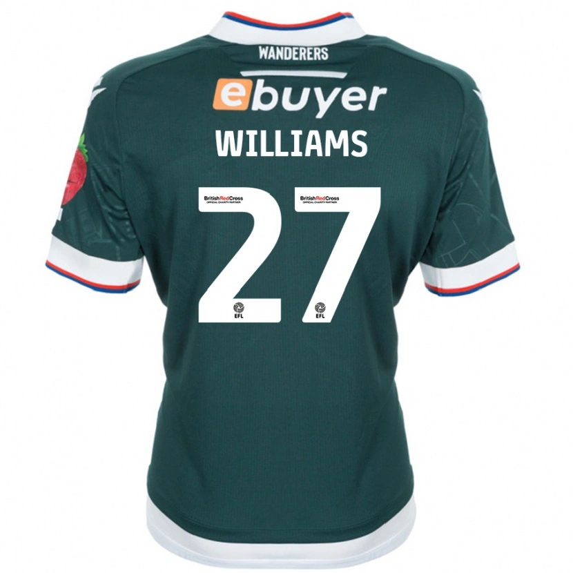 Danxen Mujer Camiseta Randell Williams #27 Verde Oscuro 2ª Equipación 2024/25 La Camisa México