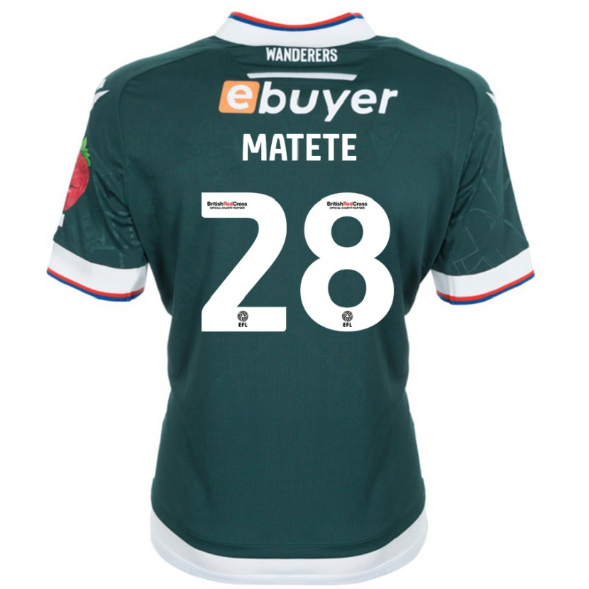 Danxen Mujer Camiseta Jay Matete #28 Verde Oscuro 2ª Equipación 2024/25 La Camisa México
