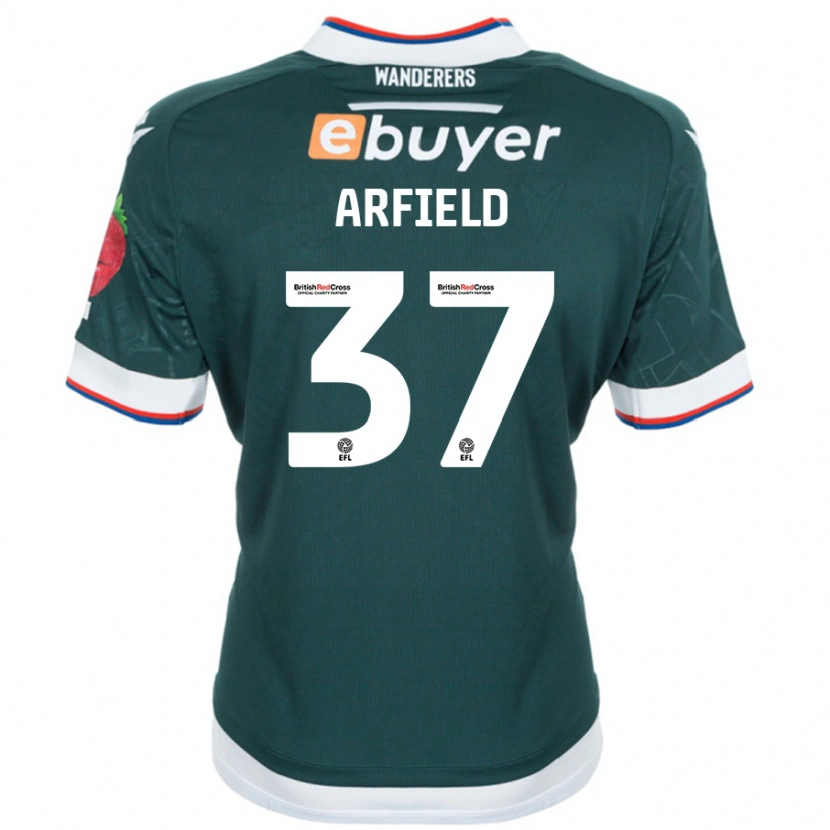 Danxen Mujer Camiseta Scott Arfield #37 Verde Oscuro 2ª Equipación 2024/25 La Camisa México