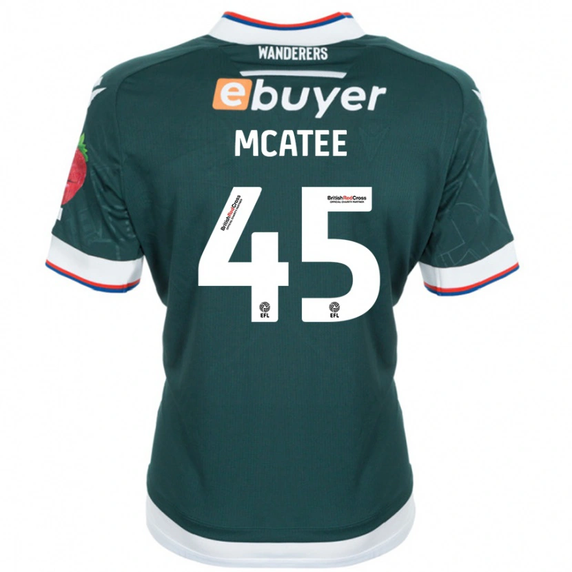 Danxen Mujer Camiseta John Mcatee #45 Verde Oscuro 2ª Equipación 2024/25 La Camisa México