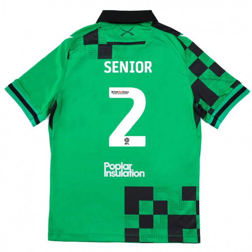 Danxen Mujer Camiseta Joel Senior #2 Verde Negro 2ª Equipación 2024/25 La Camisa México