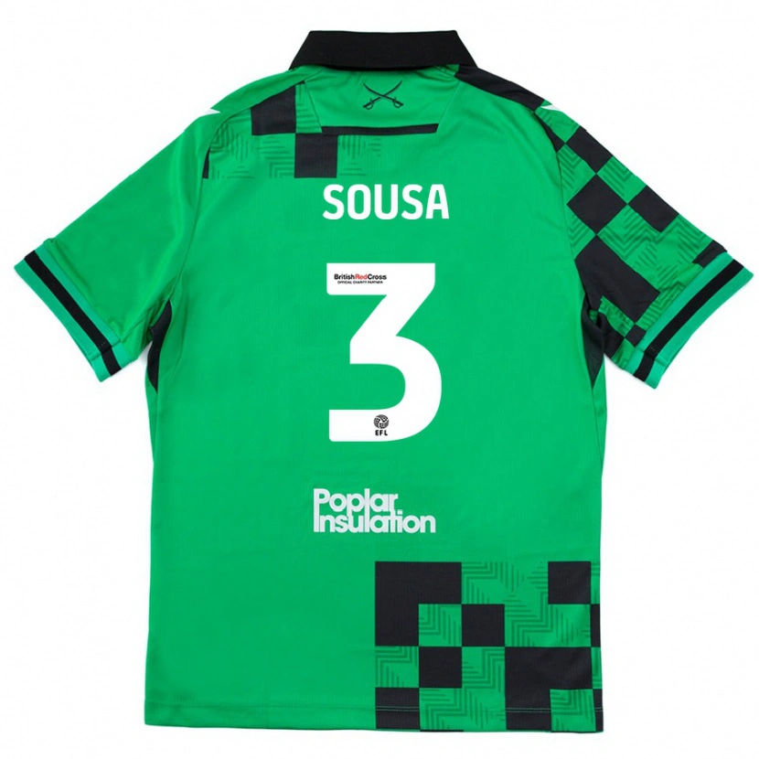 Danxen Mujer Camiseta Lino Sousa #3 Verde Negro 2ª Equipación 2024/25 La Camisa México