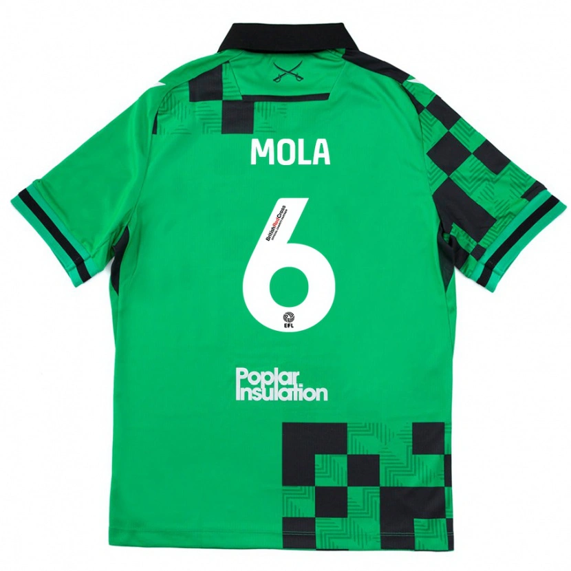 Danxen Mujer Camiseta Clinton Mola #6 Verde Negro 2ª Equipación 2024/25 La Camisa México