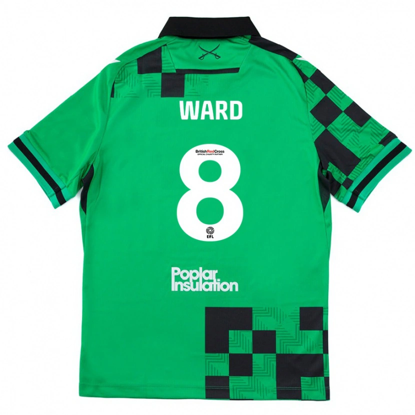 Danxen Mujer Camiseta Grant Ward #8 Verde Negro 2ª Equipación 2024/25 La Camisa México