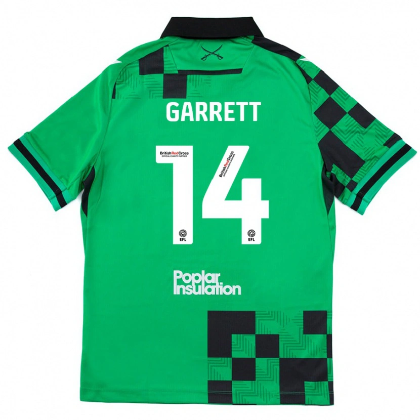 Danxen Mujer Camiseta Jake Garrett #14 Verde Negro 2ª Equipación 2024/25 La Camisa México