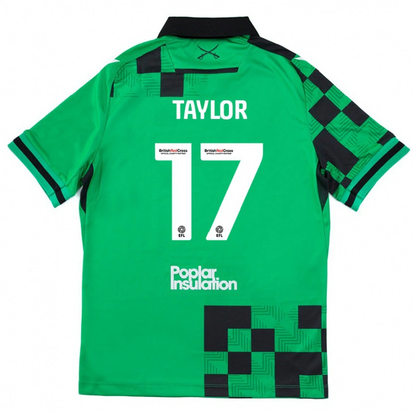 Danxen Mujer Camiseta Connor Taylor #17 Verde Negro 2ª Equipación 2024/25 La Camisa México
