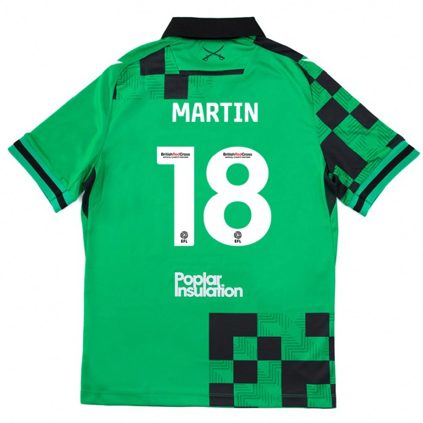 Danxen Mujer Camiseta Chris Martin #18 Verde Negro 2ª Equipación 2024/25 La Camisa México
